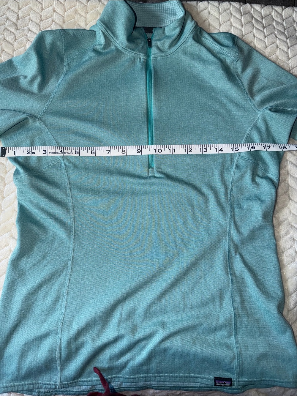 Patagonia Capilene Midweight Zip-Neck Base Layer Light Teal Size Small - Picture 6 of 8